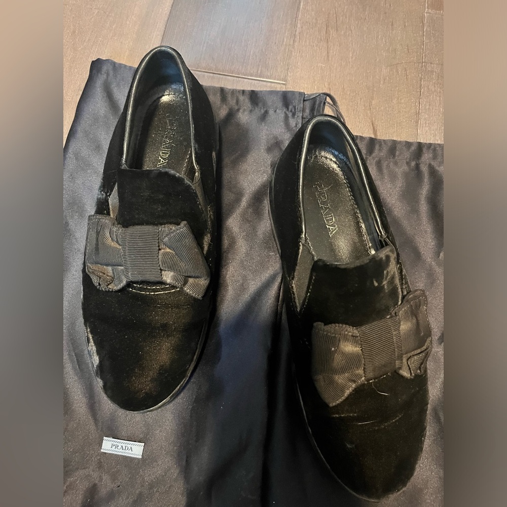Prada velvet sneakers size 7.